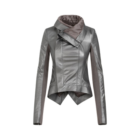 RICK OWENS Metallic Biker Jacket - SS24 Collection