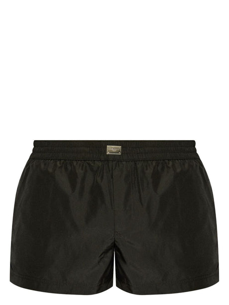 DOLCE & GABBANA Logo-Plaque Mini Swim Shorts for Women