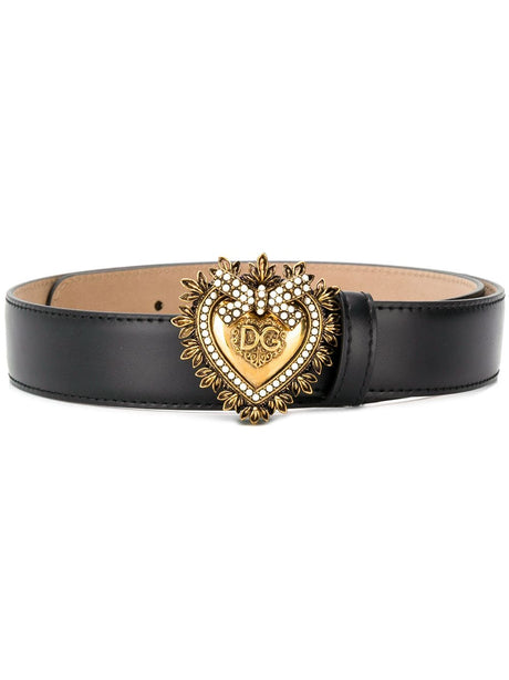 DOLCE & GABBANA Devotion Belt in Premium Calf Leather - 3 cm Height