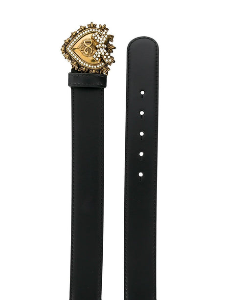 DOLCE & GABBANA Devotion Belt in Premium Calf Leather - 3 cm Height