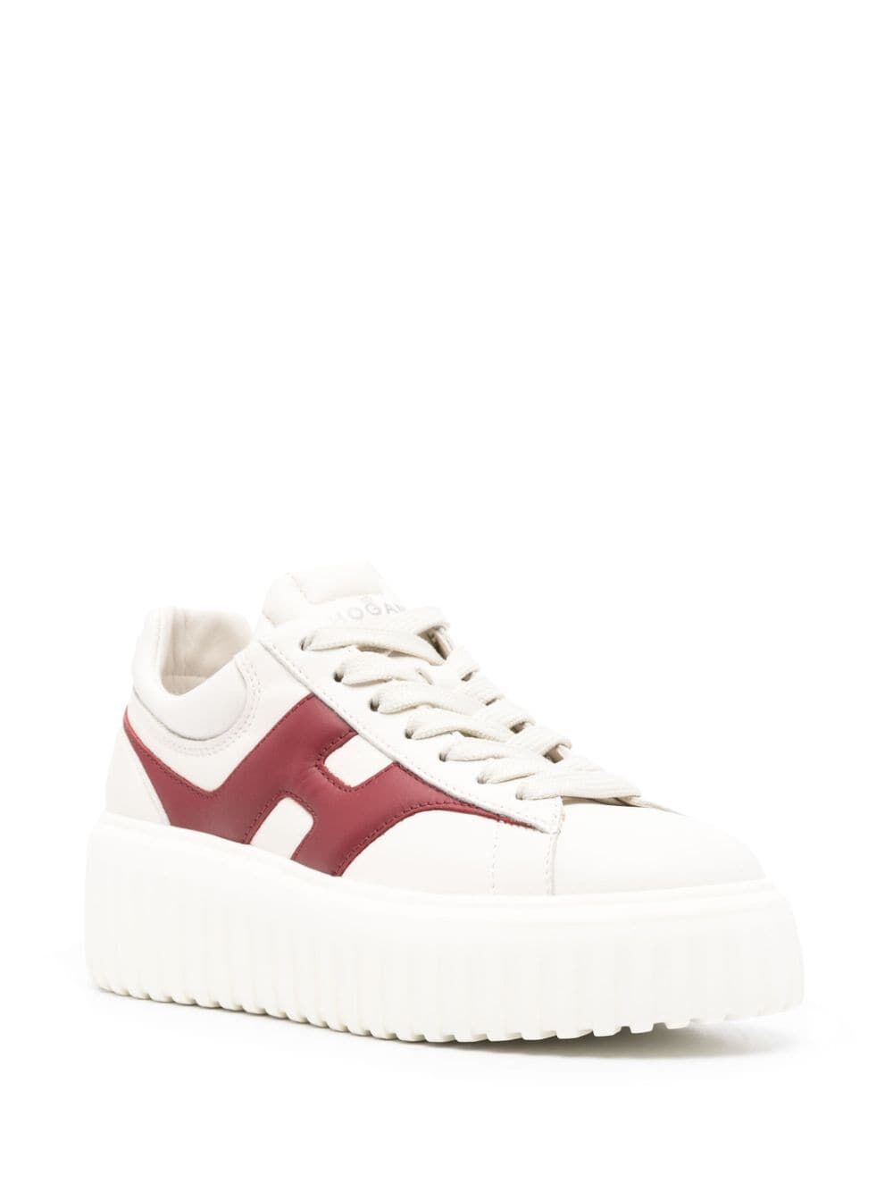 HOGAN Logo Appliqué Leather Sneakers for Women