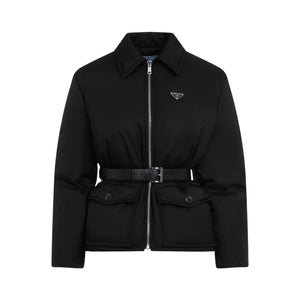 PRADA Elegant Down Jacket with Feather Insulation