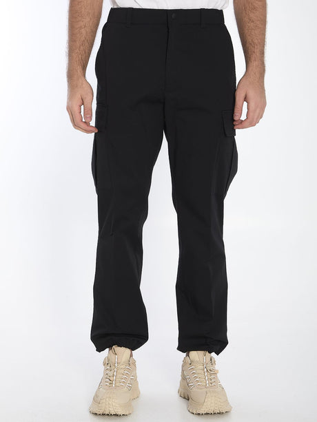 MONCLER Stretch Cotton Gabardine Cargo Trousers - Size 48