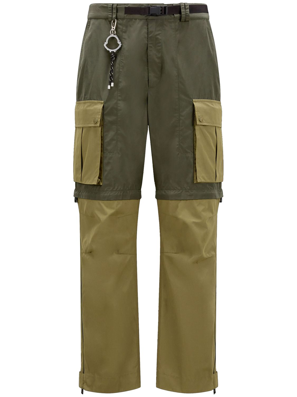 MONCLER PHARRELL WILLIAMS Military Green Cargo Pants with Multi-Pocket Design for Men