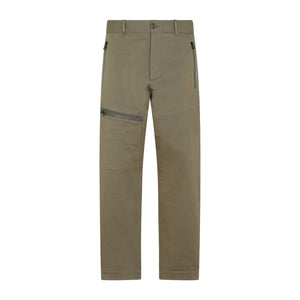 Green Multi-Pocket Cotton Trousers for Men