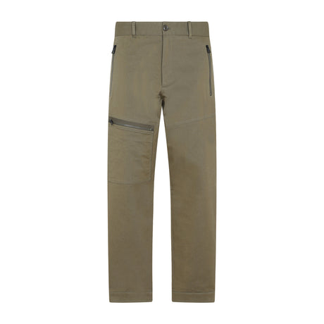 Green Multi-Pocket Cotton Trousers for Men