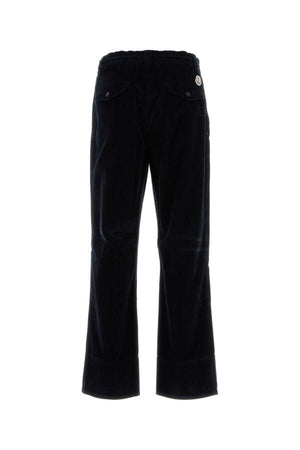 MONCLER Corduroy Straight Fit Trousers with Flap Pockets