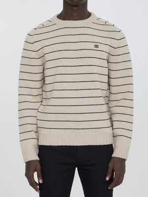 CELINE Classic Striped Crewneck Pullover - Regular Fit