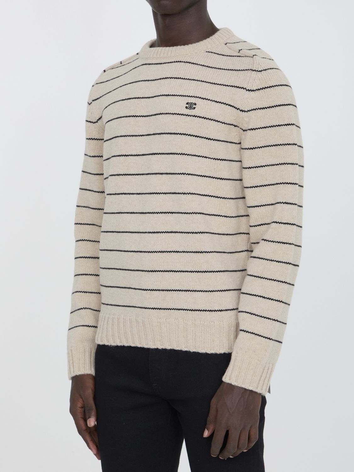 CELINE Classic Striped Crewneck Pullover - Regular Fit