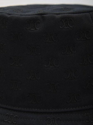 CELINE Triomphe Embroidered Cotton Bucket Hat