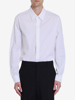 CELINE Elegant White Cotton Poplin Shirt for Men