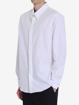 CELINE Elegant White Cotton Poplin Shirt for Men