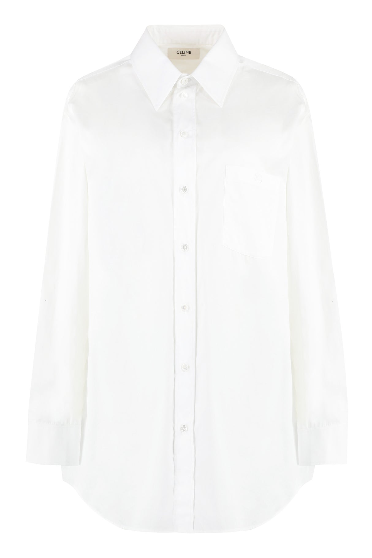 CELINE Essential Cotton Shirt with Front Pocket - Women’s