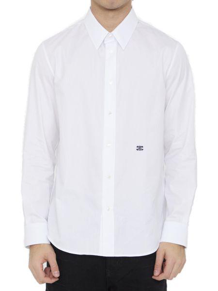 CELINE Embroidered Cotton Poplin Shirt for Men