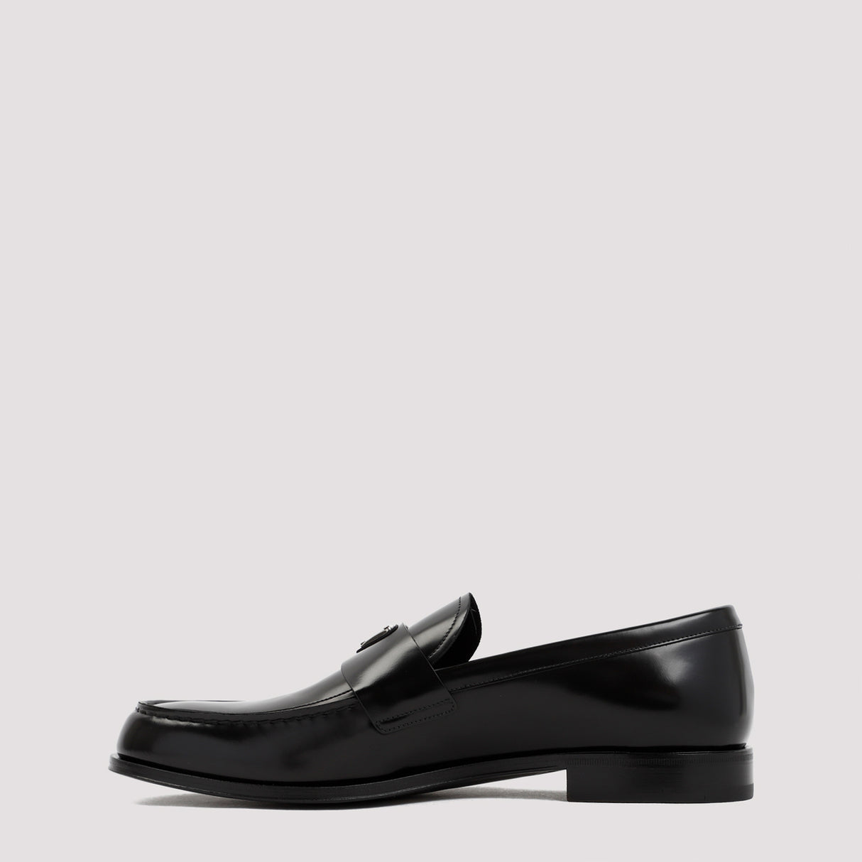 PRADA Stylish and Sophisticated Men's Black Leather Loafers - FW23