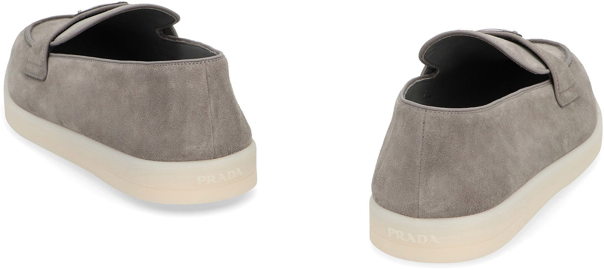 PRADA Suede Slip-On Loafers