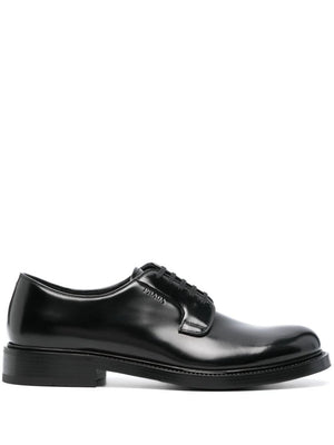 PRADA Sleek Black Men's Moccasins for SS24