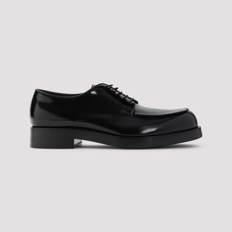 PRADA Lace Up Leather Moccasins for Men