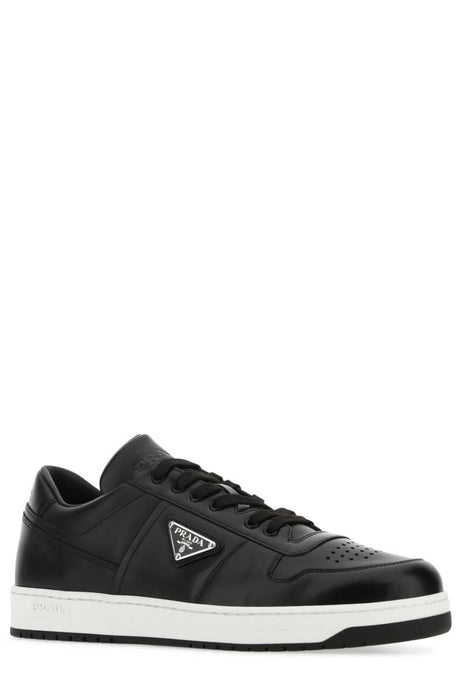 حذاء رياضي جلد أسود كلاسيكي للرجال - مجموعة SS24
