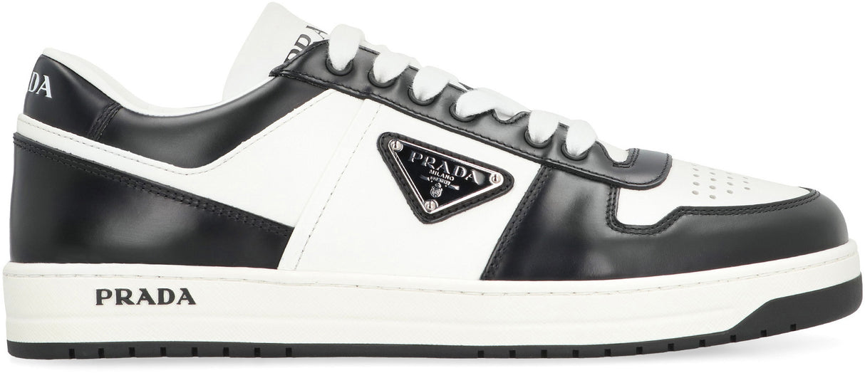 PRADA Downtown Leather Low-Top Sneakers