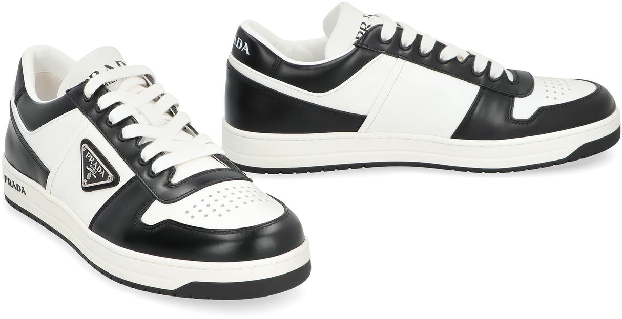 PRADA Downtown Leather Low-Top Sneakers