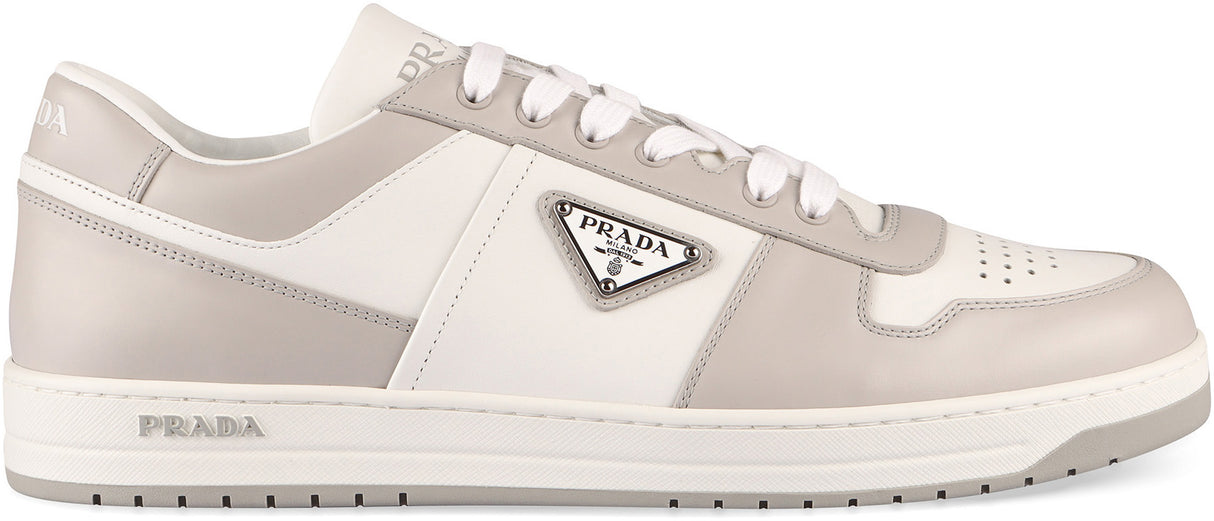 PRADA Downtown Leather Low-Top Sneakers for Men