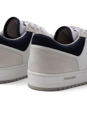 PRADA Men's White Leather Lace-up Sneakers for FW23