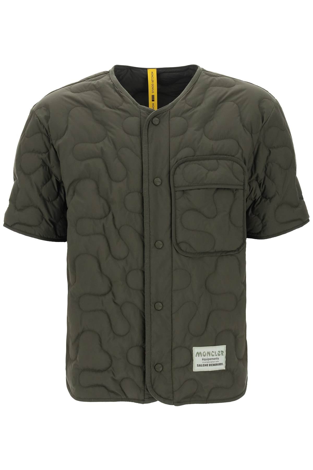 Beige Nylon Padded Shirt for Men - FW23 Collection