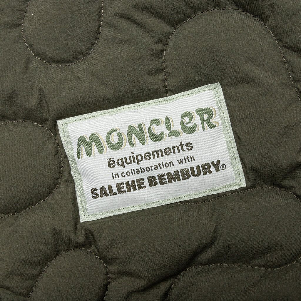 MONCLER GENIUS Stone Colored Raffia Padded Shirt