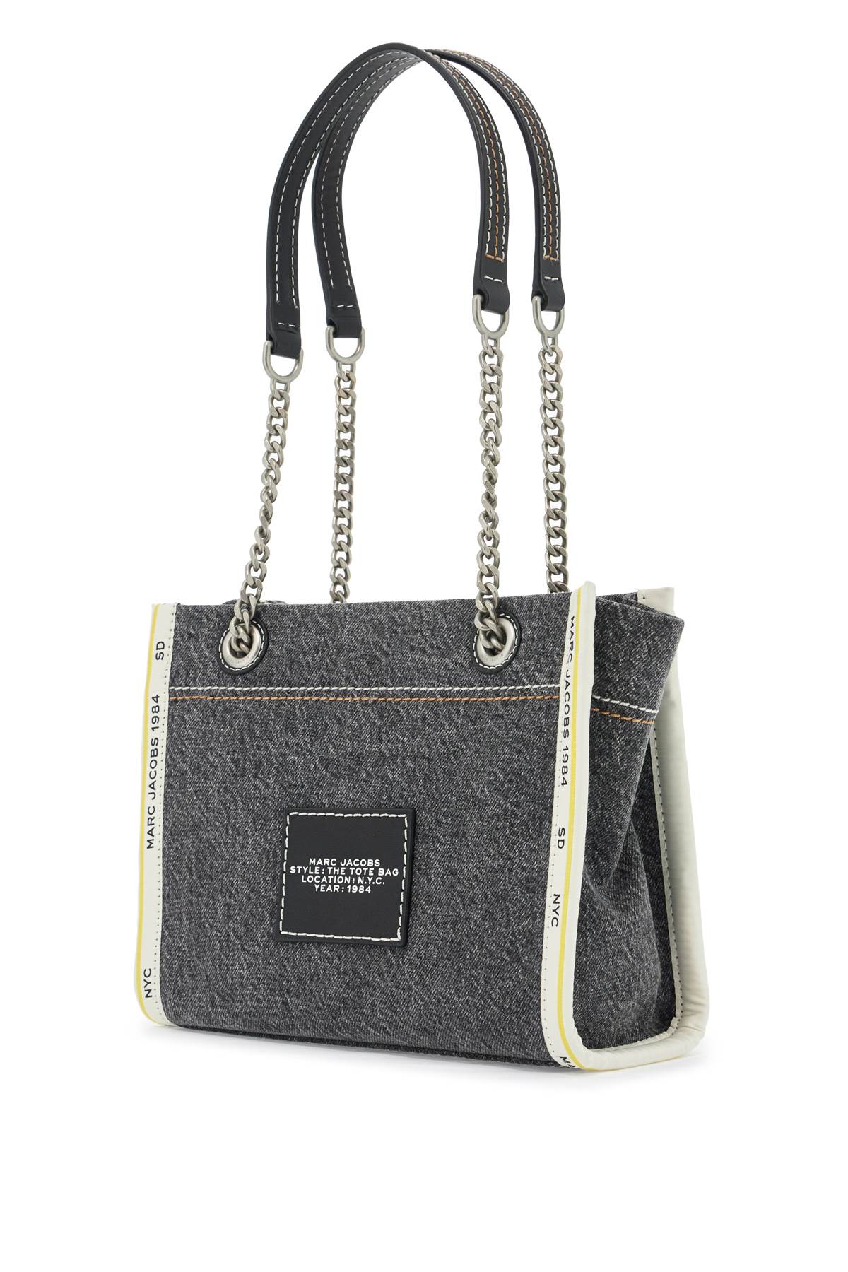 MARC JACOBS Mini Denim Chain Tote Handbag