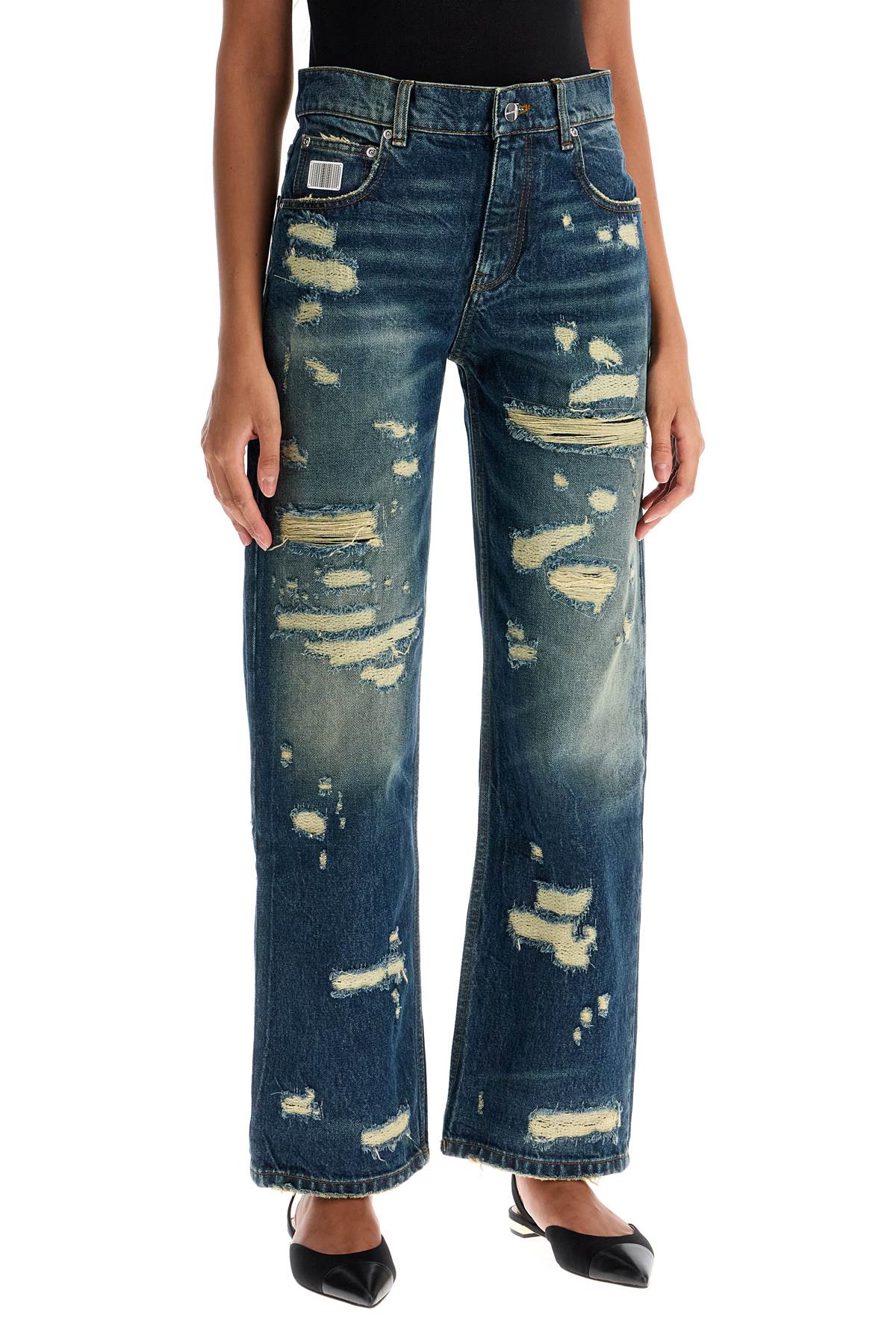 MARC JACOBS Women’s Straight Leg Rip & Repair Jeans