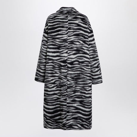 MARC JACOBS Textured Wool Blend Zebra Pattern Jacket