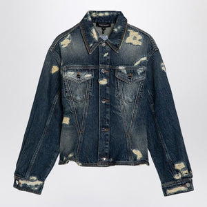 MARC JACOBS Washed Denim Jacket with Worn Details - Women's Outerwear