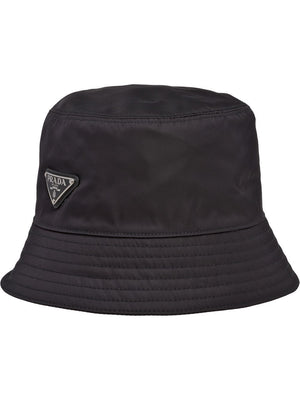 PRADA Trendy Black Bucket Hat for Men - Sustainable Fabric for SS24