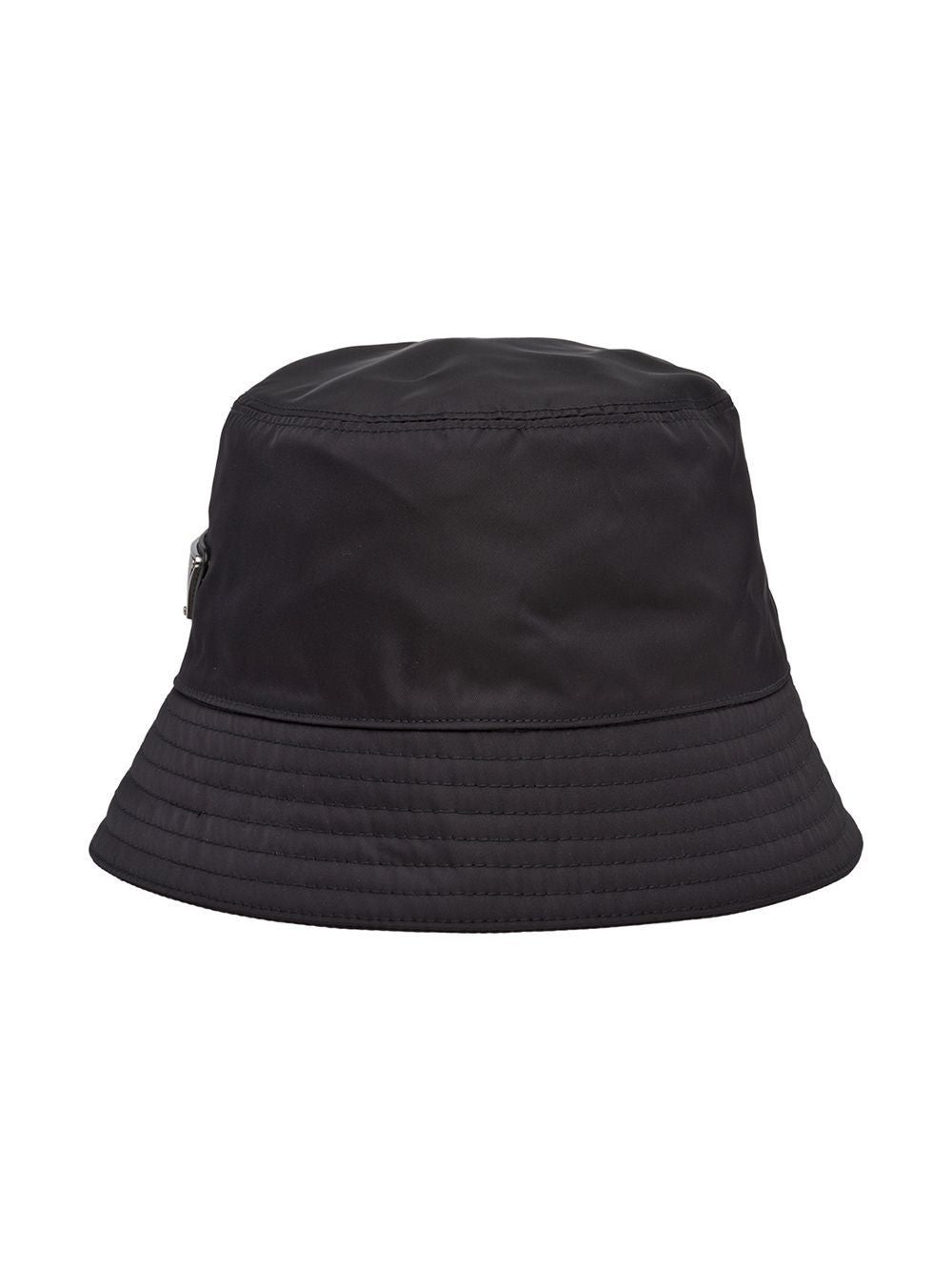 Black Recycled Polyamide Bucket Hat for SS24