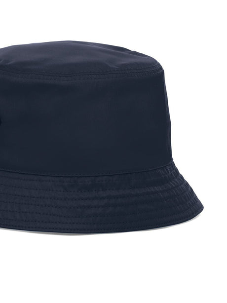 PRADA Blue Recycled Nylon Bucket Hat for Men