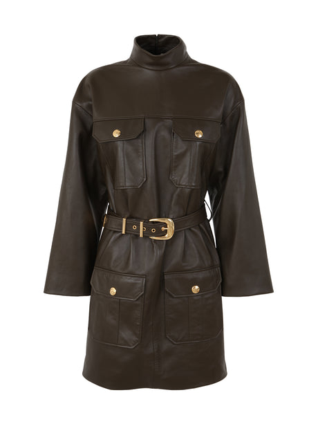 CELINE Belted Mini Dress