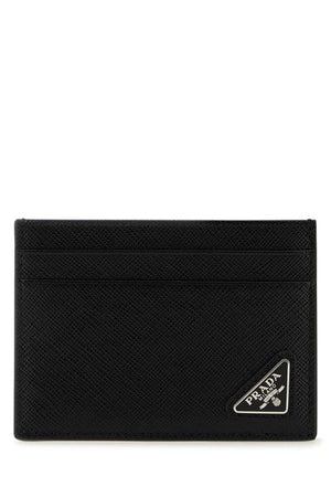 PRADA Luxury Mini Calf Leather Wallet W:4.1in H:3in D:0.2in