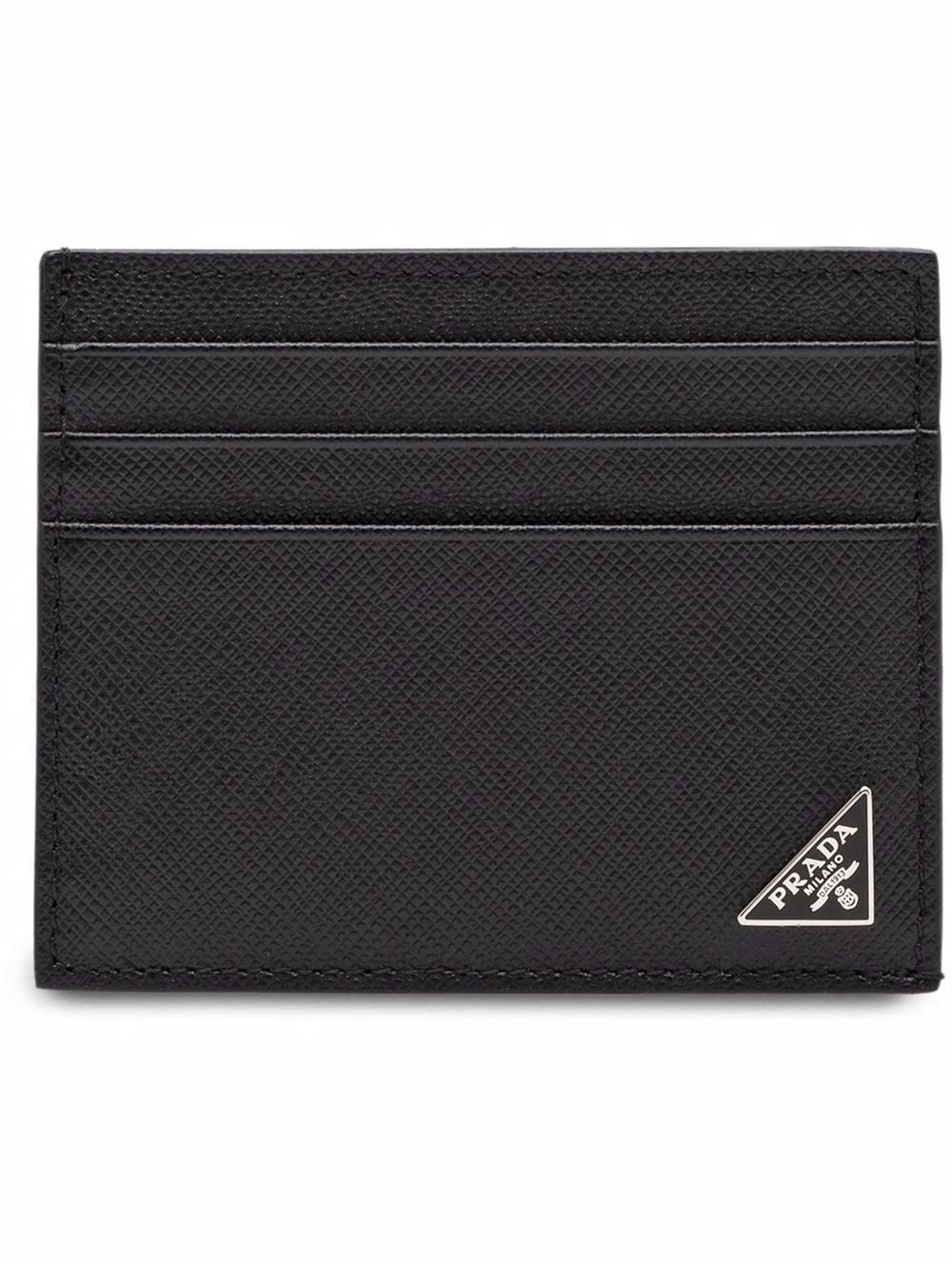 PRADA Mini Saffiano Leather Card Holder