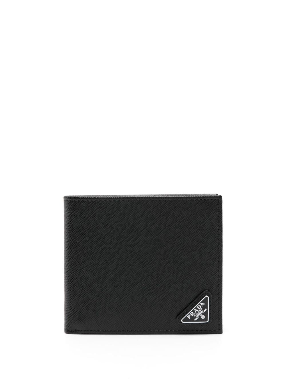 محفظة من جلد أسود - مجموعة SS24 للرجال