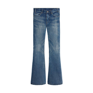 CELINE Flared Frayed Hem Jeans