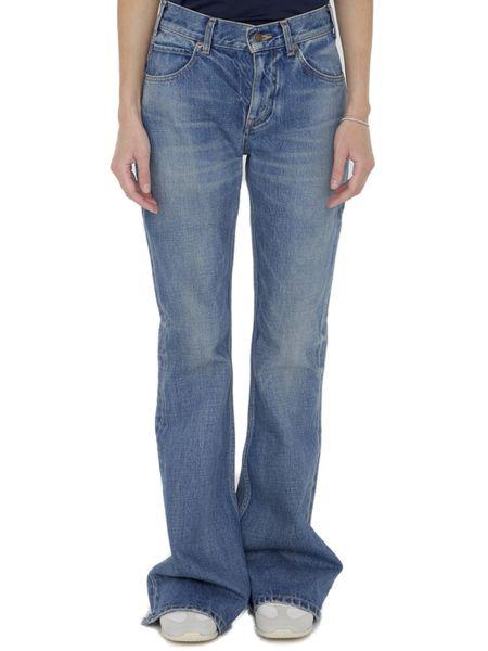 CELINE Low-Waist Flare Leg Jeans in Navy