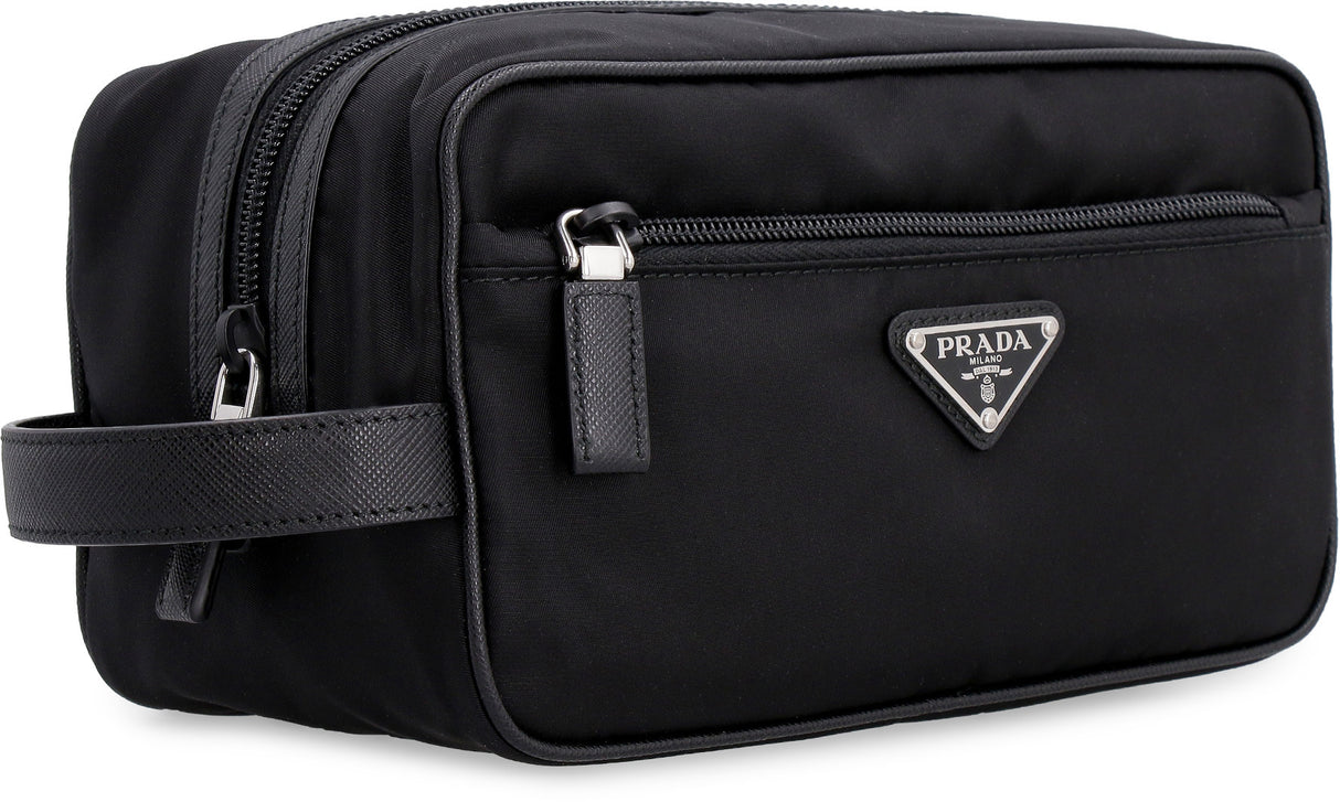 PRADA Sustainable Black Beauty Case for Men - Carry All Your Essentials in Style