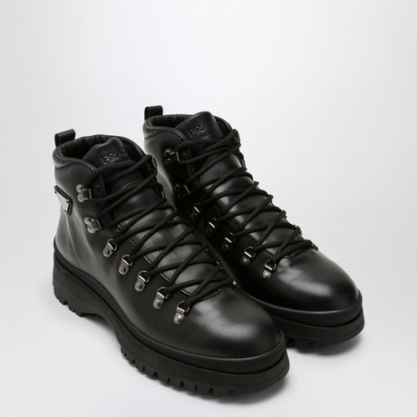 PRADA Leather Lace-Up Ankle Boot