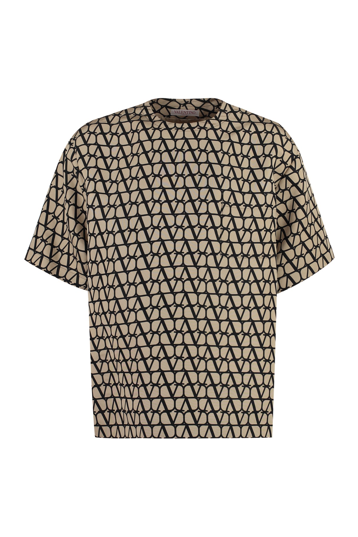 Men's Silk Faille 'Toile Iconographe' T-Shirt for SS23