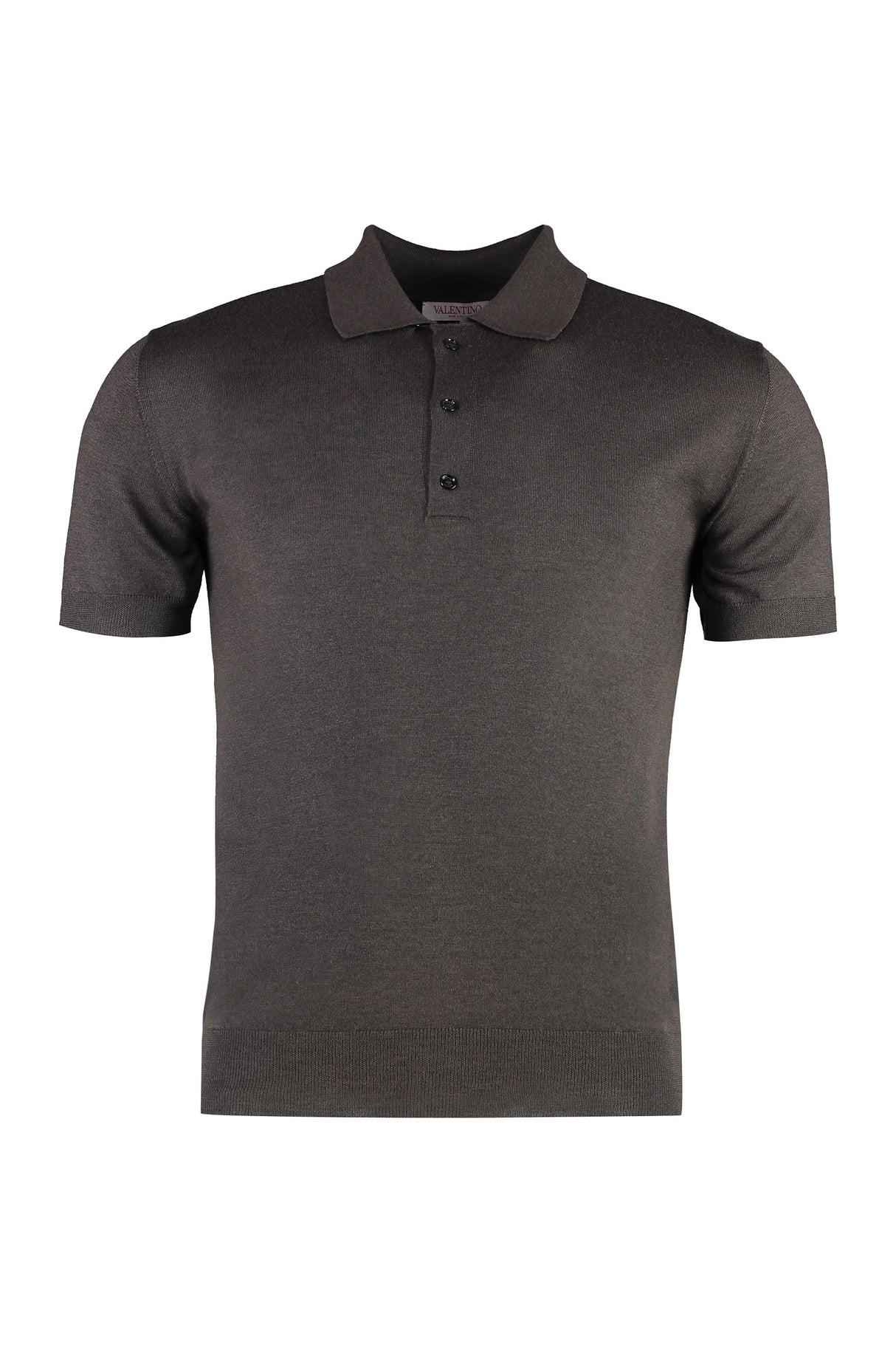 VALENTINO Luxurious Men's Cashmere and Silk Polo Shirt in Brown - SS23 Collection