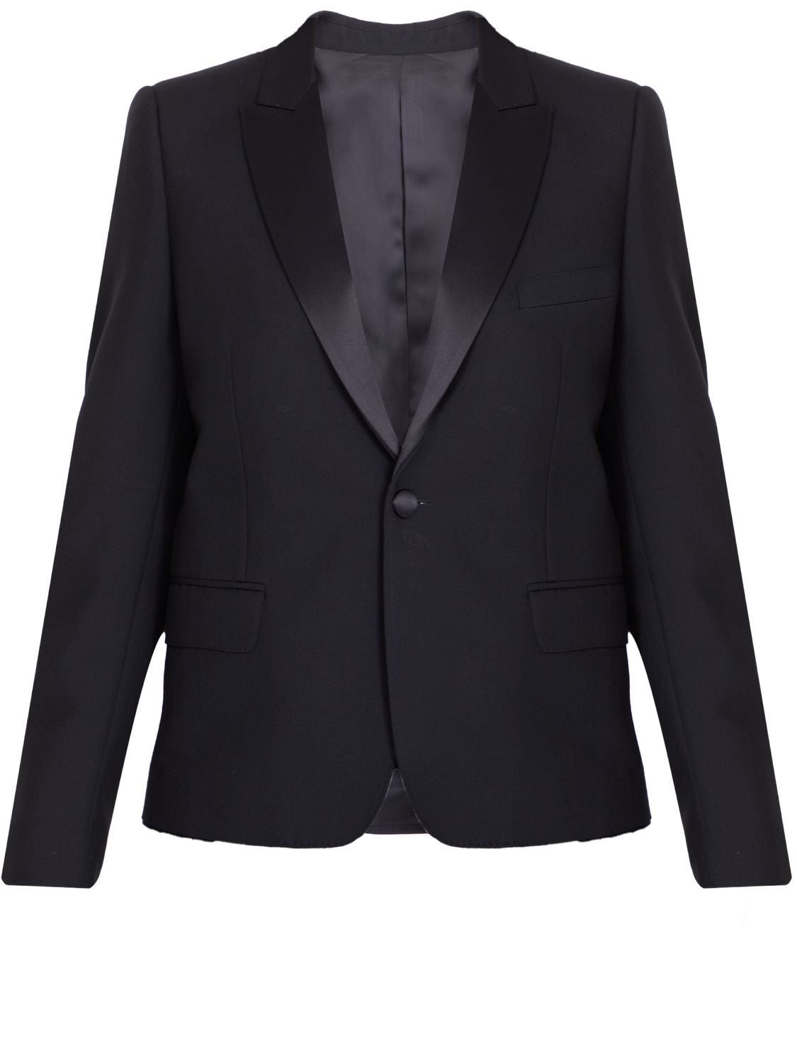 Tuxedo Jacket أنيق بصندوق سترة في صوف فاخر