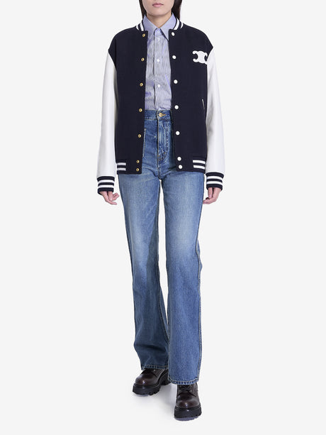 CELINE College-Style Teddy Jacket