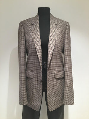 CELINE Checkered Design Women's Wool Blazer