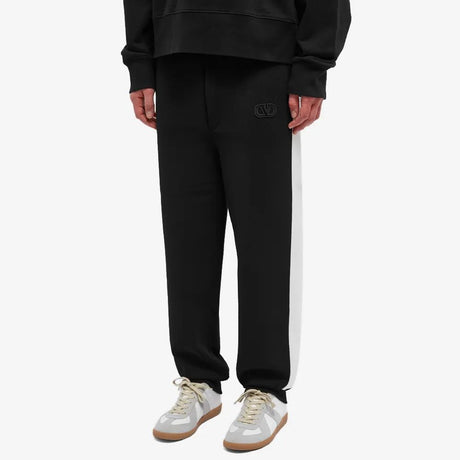 VALENTINO Men's Cotton Trousers - Black/White Checkered